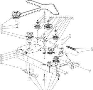 Deck Diagram and Parts List for Z-FORCESX48KW (17AIDGJB010)(2016) Cub Cadet Lawn Tractor
